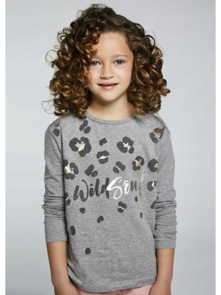 MAYORAL KOSZULKA BLUZKA NA DŁUGI RĘKAW SZARA 7094/20