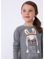 MAYORAL KOMPLET DLA DZIEWCZYNKI KOSZULKA NA DŁUGI RĘKAW SZARA LEGINSY  WZORY 4795/53
