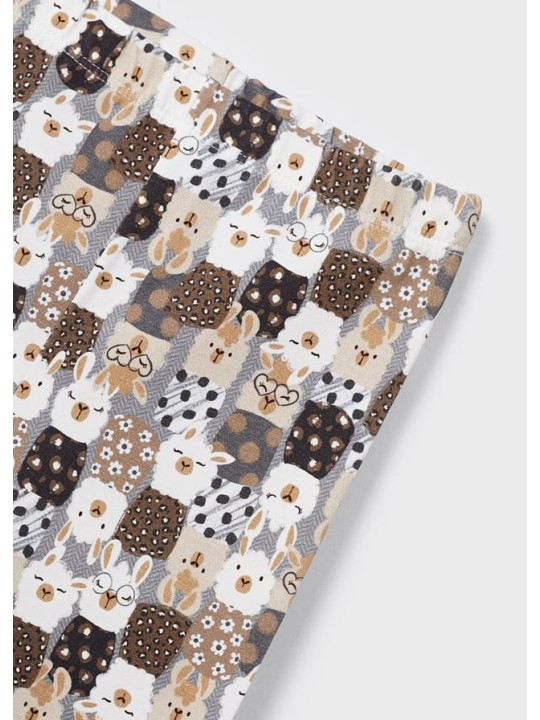 MAYORAL KOMPLET DLA DZIEWCZYNKI KOSZULKA NA DŁUGI RĘKAW SZARA LEGINSY  WZORY 4795/53