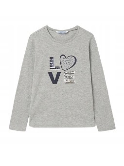 MAYORAL KOSZULKA BLUZKA NA DŁUGI RĘKAW SZARA  830/11