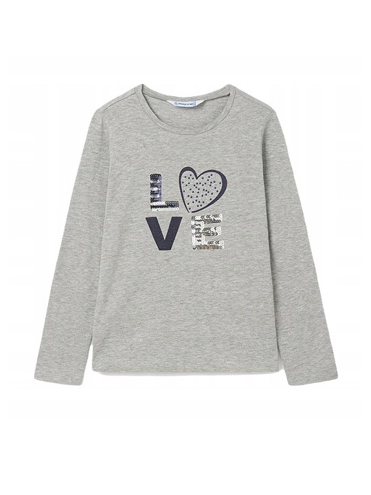 MAYORAL KOSZULKA BLUZKA NA DŁUGI RĘKAW SZARA  830/11