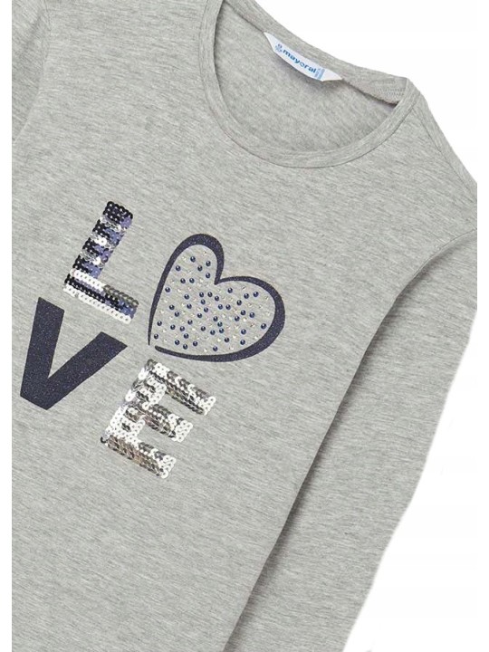 MAYORAL KOSZULKA BLUZKA NA DŁUGI RĘKAW SZARA  830/11