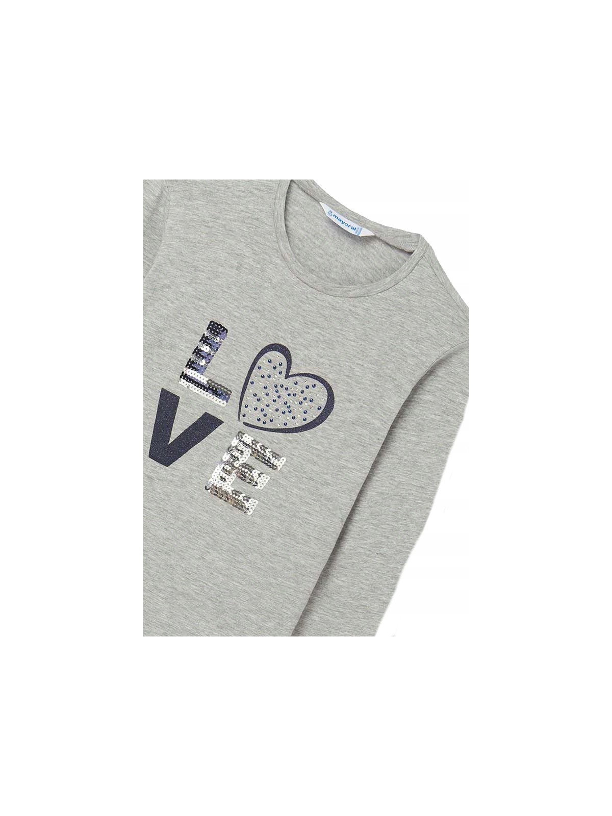 MAYORAL KOSZULKA BLUZKA NA DŁUGI RĘKAW SZARA  830/11