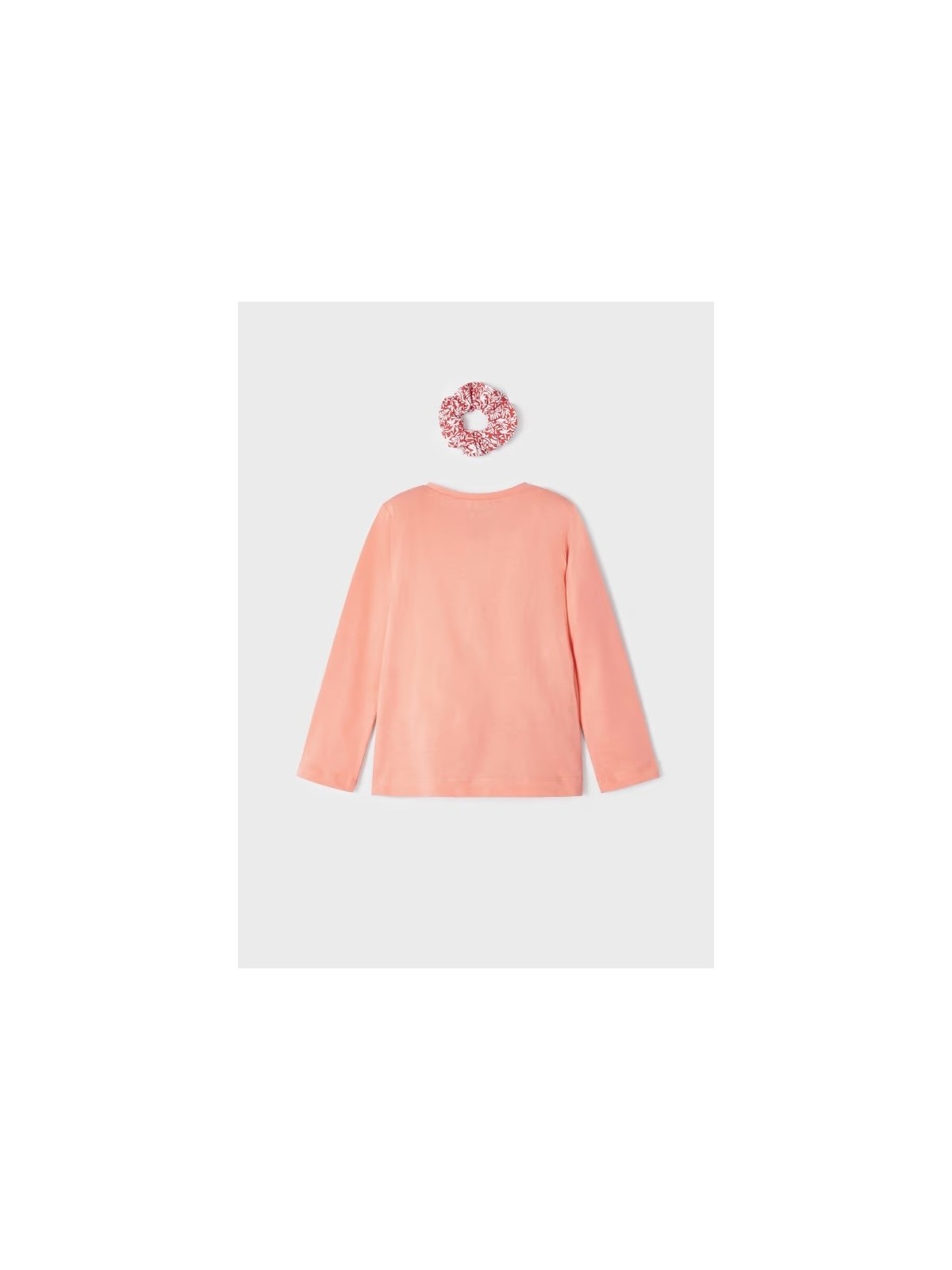 MAYORAL KOSZULKA BLUZKA NA DŁUGI RĘKAW KORALOWA Z GUMKĄ DO WŁOSÓW 3072/61