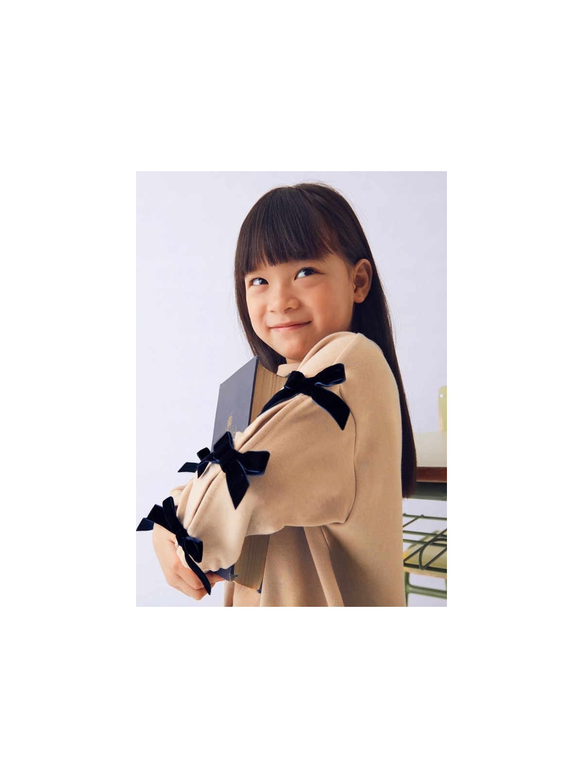 MAYORAL KOMPLET DLA DZIEWCZYNKI BLUZA NA DŁUGI RĘKAW BEŻ KOKARDKI LEGINSY WELUR GRANAT 4725/40