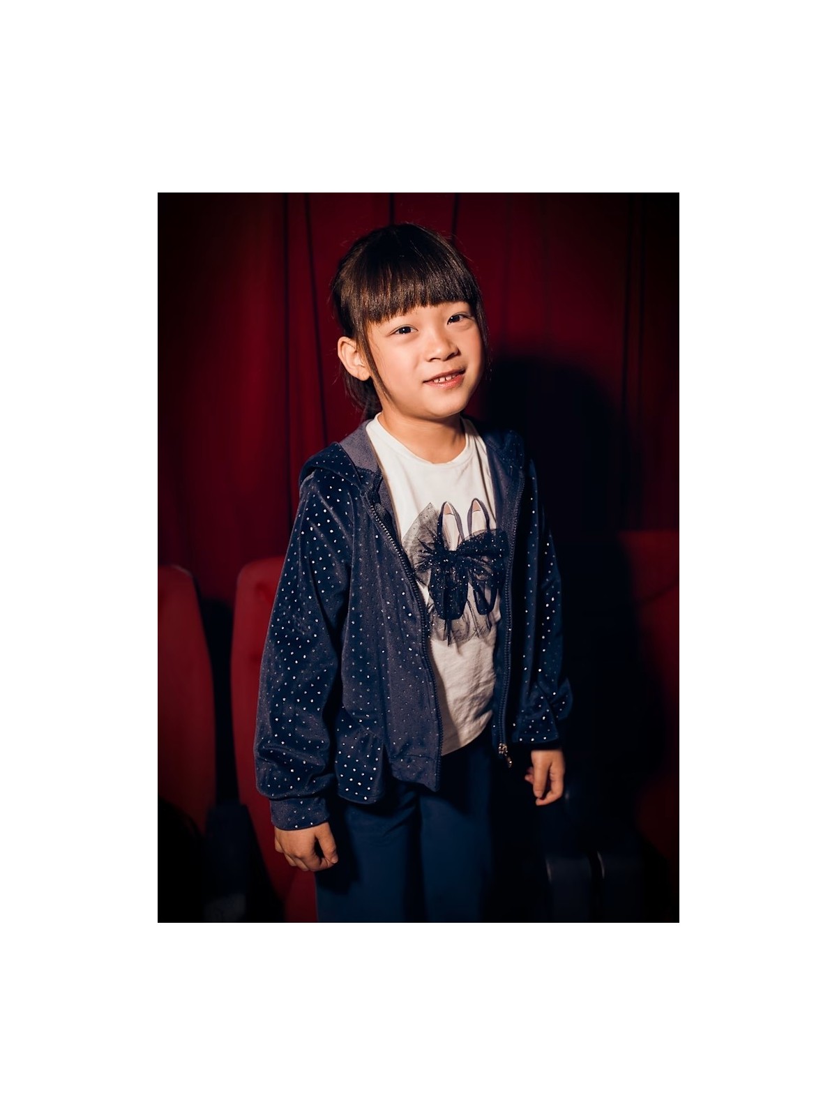 MAYORAL KOMPLET DRES DLA DZIEWCZYNKI WELUROWY BLUZA Z BROKATEM KOSZULKA NA DŁUGI RĘKAW SPODNIE 4892/61