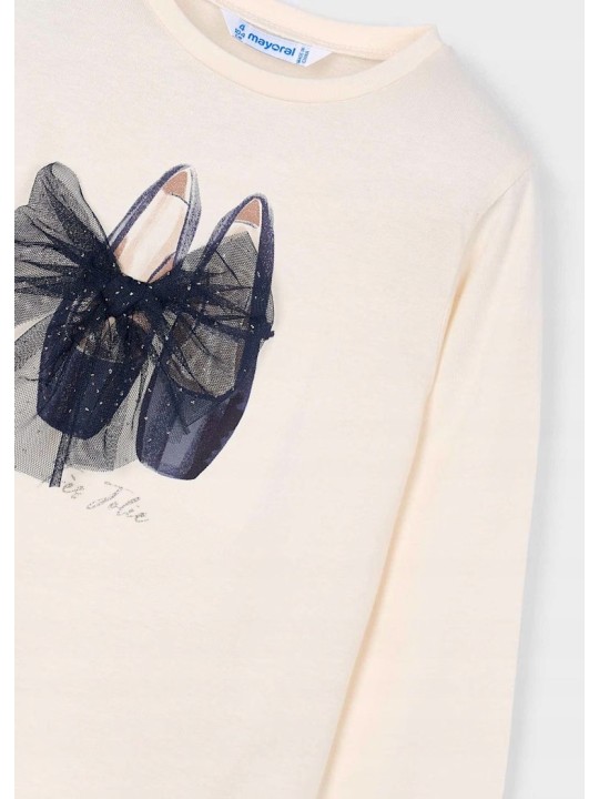 MAYORAL KOMPLET DRES DLA DZIEWCZYNKI WELUROWY BLUZA Z BROKATEM KOSZULKA NA DŁUGI RĘKAW SPODNIE 4892/61