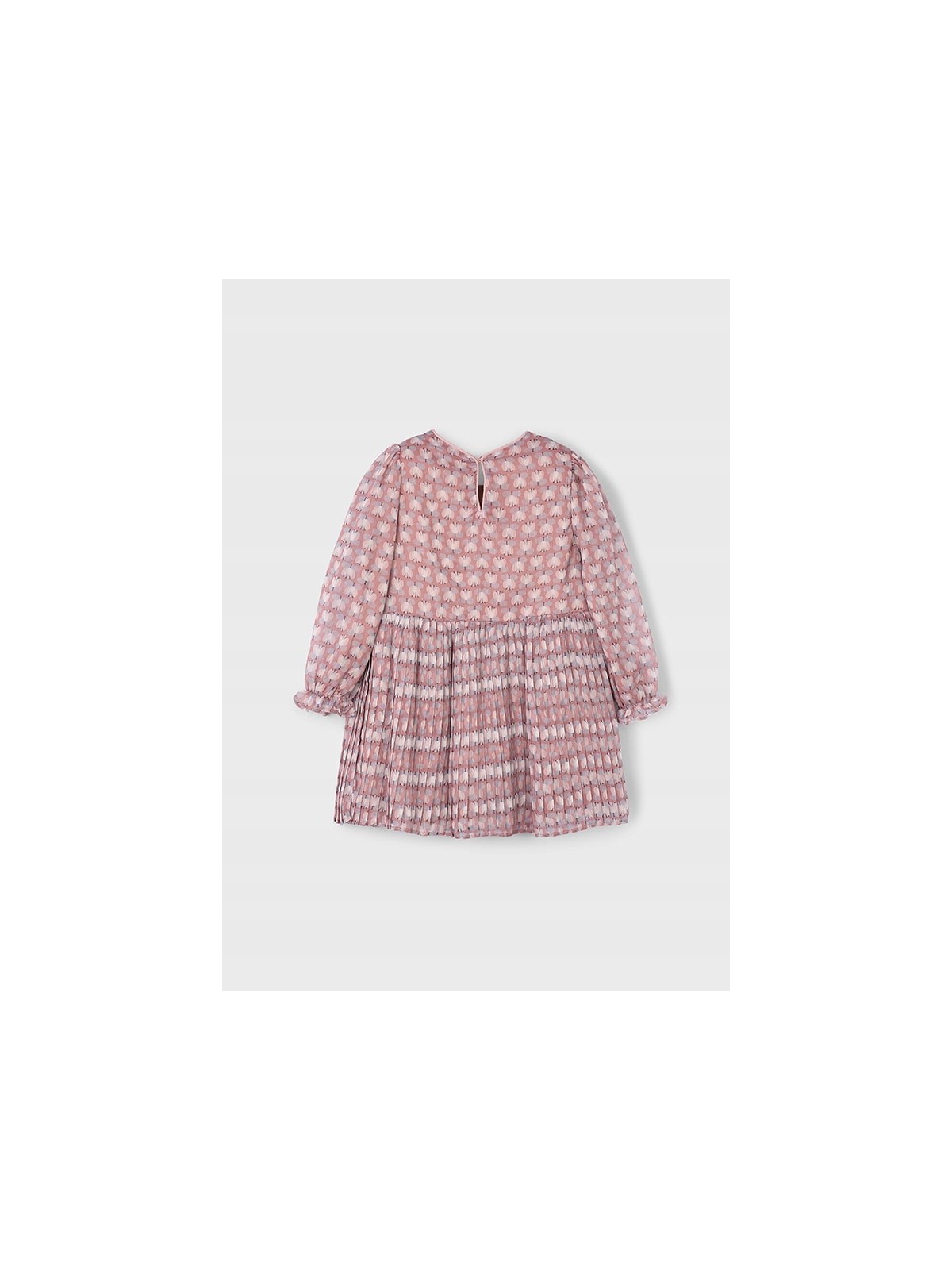 MAYORAL SUKIENKADLA DZIEWCZYNKI  NA DŁUGI RĘKAW KRATKA RÓŻ 4928 /25