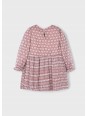 MAYORAL SUKIENKADLA DZIEWCZYNKI  NA DŁUGI RĘKAW KRATKA RÓŻ 4928 /25