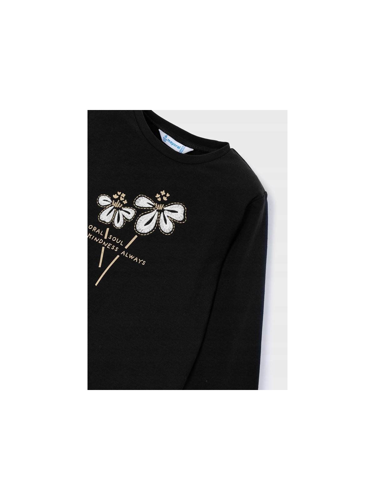 MAYORAL KOSZULKA BLUZKA NA DŁUGI RĘKAW CZARNY 178/14