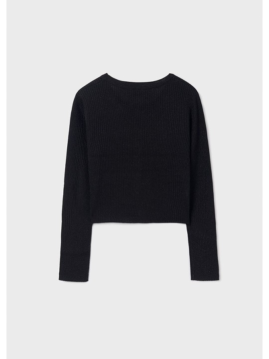 MAYORAL SWETER ROZPINANY DLA DZIEWCZYNKI CZARNY 6338/85