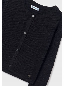 MAYORAL SWETER ROZPINANY DLA DZIEWCZYNKI CZARNY 6338/85