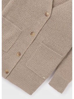 MAYORAL SWETER KARDIGAN ROZPINANY BEŻ ZŁOTO 7313/74