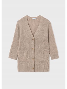 MAYORAL SWETER KARDIGAN ROZPINANY BEŻ ZŁOTO 7313/74