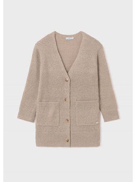MAYORAL SWETER KARDIGAN ROZPINANY BEŻ ZŁOTO 7313/74
