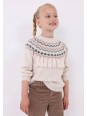 MAYORAL SWETER DLA DZIEWCZYNKI KREM BEŻ FRĘDZLE 4307/91