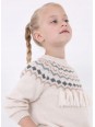 MAYORAL SWETER DLA DZIEWCZYNKI KREM BEŻ FRĘDZLE 4307/91