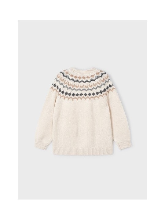 MAYORAL SWETER DLA DZIEWCZYNKI KREM BEŻ FRĘDZLE 4307/91