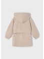 MAYORAL KOMPLET BLUZA Z KAPTUREM  SPÓDNICA Z KIESZENIAMI BEŻ  4935/73