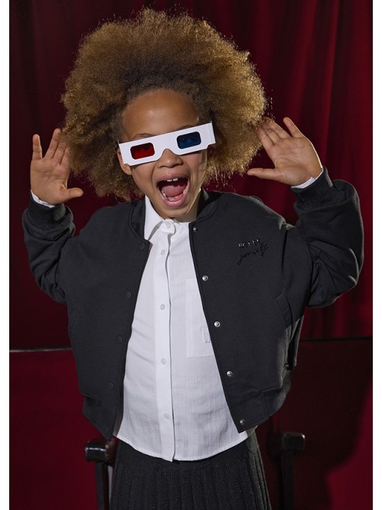 MAYORAL BLUZA DLA DZIEWCZYNKI ROZPINANA BOMBERKA CZARNA  7428/36