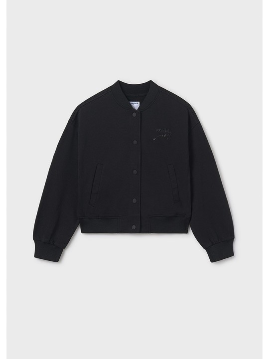 MAYORAL BLUZA DLA DZIEWCZYNKI ROZPINANA BOMBERKA CZARNA  7428/36