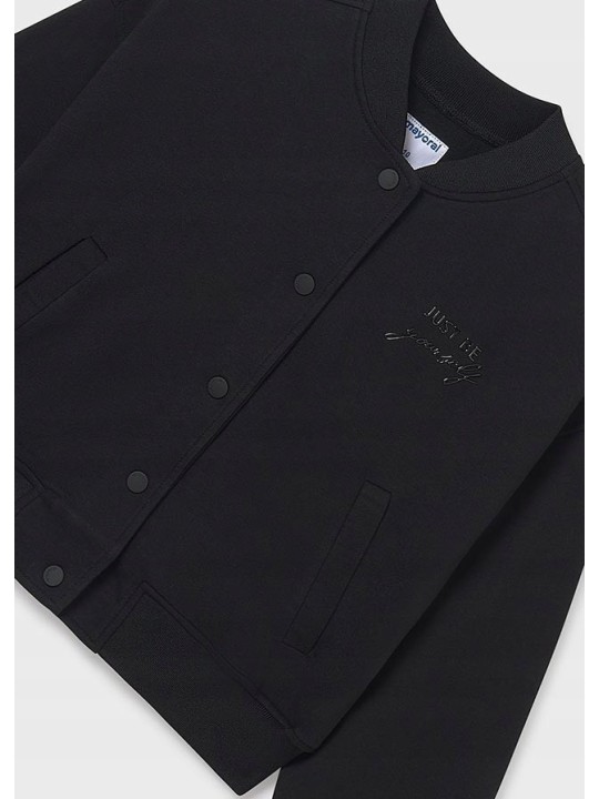 MAYORAL BLUZA DLA DZIEWCZYNKI ROZPINANA BOMBERKA CZARNA  7428/36