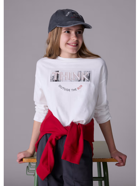 MAYORAL BLUZKA KOSZULKA NA DŁUGI RĘKAW DLA DZIEWCZYNKI KREM 7021/94