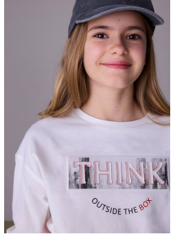 MAYORAL BLUZKA KOSZULKA NA DŁUGI RĘKAW DLA DZIEWCZYNKI KREM 7021/94