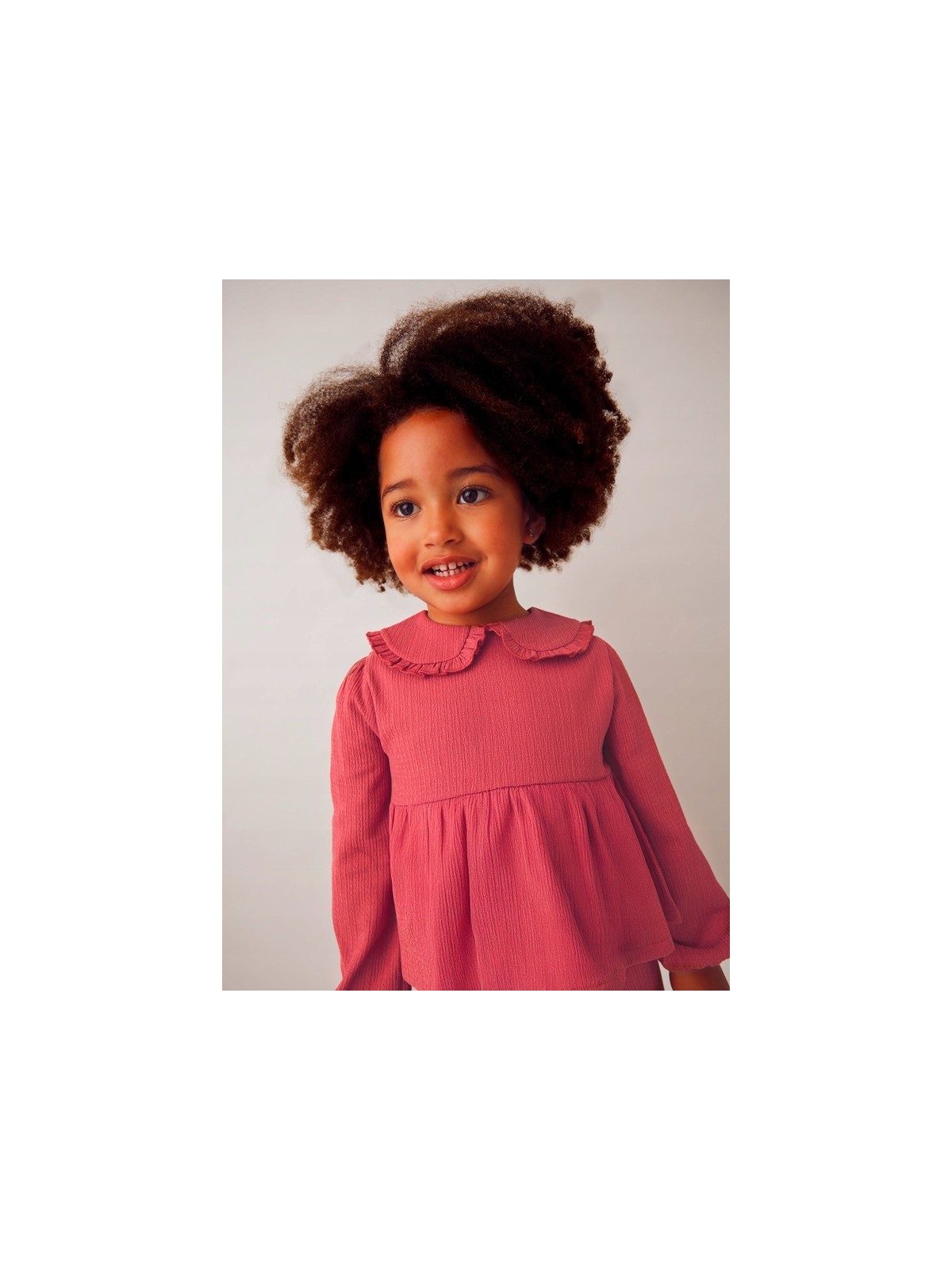 MAYORAL KOMPLET DLA DZIEWCZYNKI KOSZULKA BLUZKA  Z FALABNKĄ SPODNIE SZEROKIE BORDO 4581/82