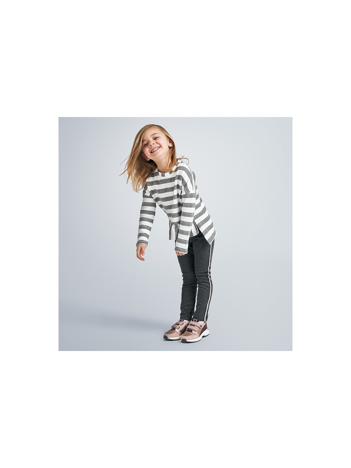 MAYORAL SPODNIE LEGINSY DLA DZIEWCZYNKI GRAFIT LAMPAS 4718/71