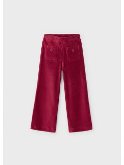 MAYORAL SZTRUKSOWE SZEROKIE SPODNIE CZERWONE DLA DZIEWCZYNKI 4575/74