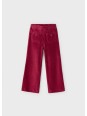 MAYORAL SZTRUKSOWE SZEROKIE SPODNIE CZERWONE DLA DZIEWCZYNKI 4575/74