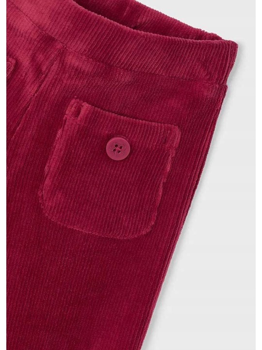 MAYORAL SZTRUKSOWE SZEROKIE SPODNIE CZERWONE DLA DZIEWCZYNKI 4575/74