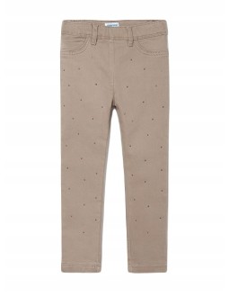 MAYORAL SPODNIE DLA DZIEWCZYNKI BRĄZ KRYSZTAŁKI 4761/61