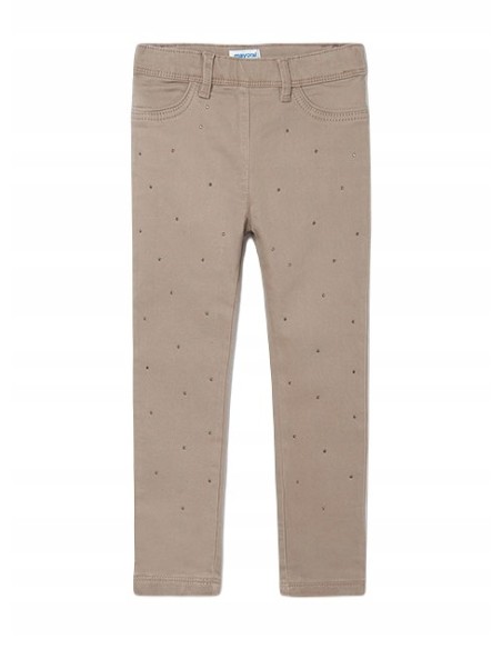 MAYORAL SPODNIE DLA DZIEWCZYNKI BRĄZ KRYSZTAŁKI 4761/61
