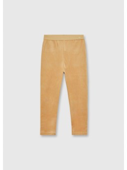 MAYORAL SPODNIE LEGINSY DLA DZIEWCZYNKI WELUR BEŻ 712/58