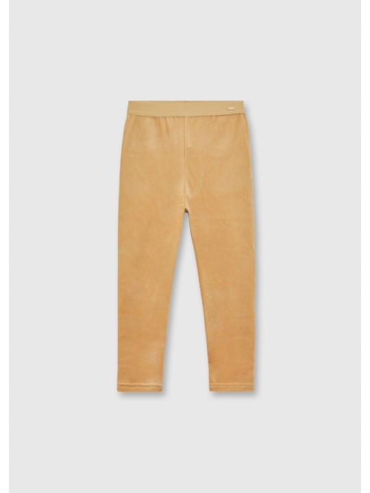 MAYORAL SPODNIE LEGINSY DLA DZIEWCZYNKI WELUR BEŻ 712/58