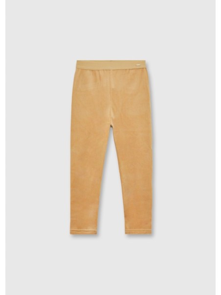 MAYORAL SPODNIE LEGINSY DLA DZIEWCZYNKI WELUR BEŻ 712/58