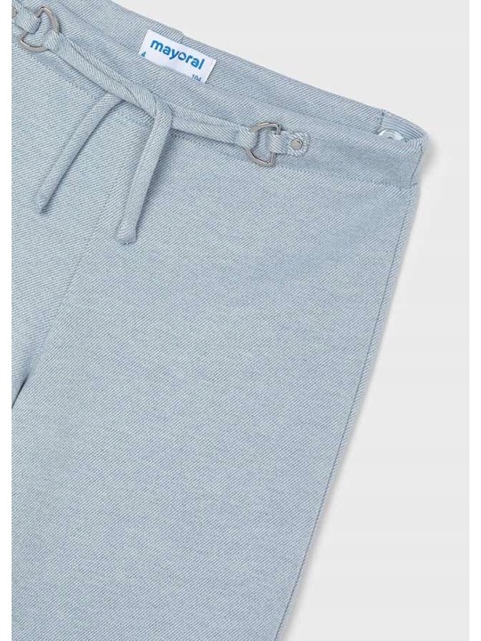 MAYORAL SPODNIE MATERIAŁOWE SZEROKIE NIEBIESKI  4585/49