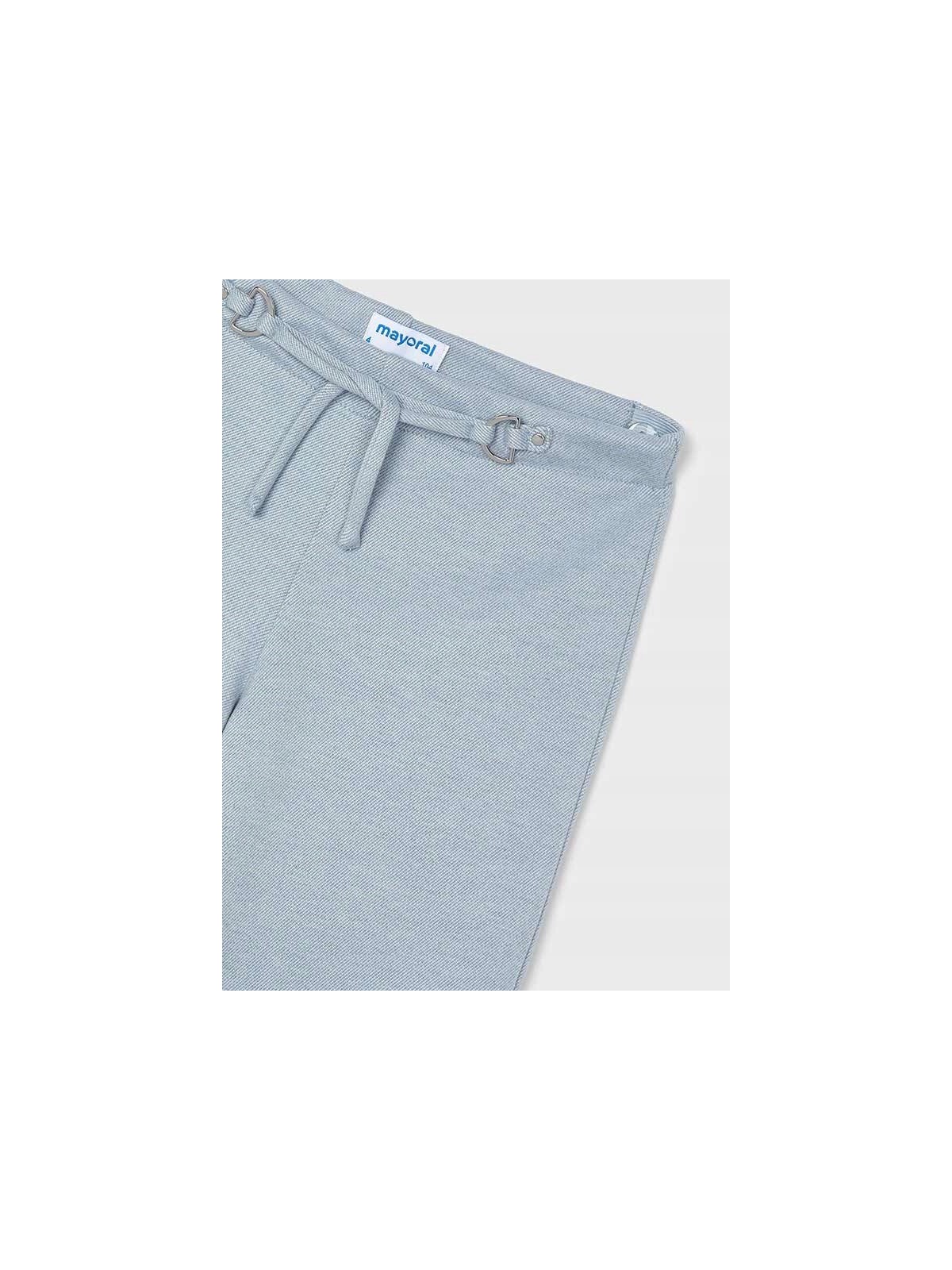 MAYORAL SPODNIE MATERIAŁOWE SZEROKIE NIEBIESKI  4585/49