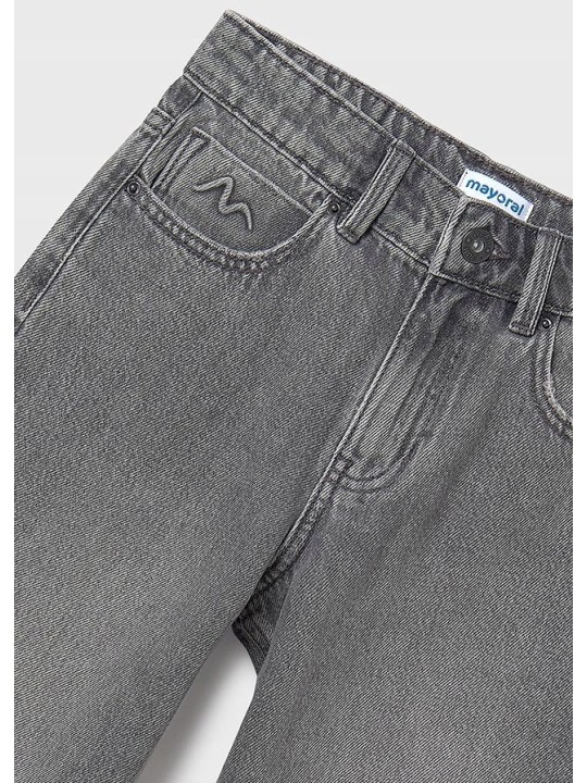 MAYORAL SPODNIE JEANSY SZEROKIE SZARE 7574/75