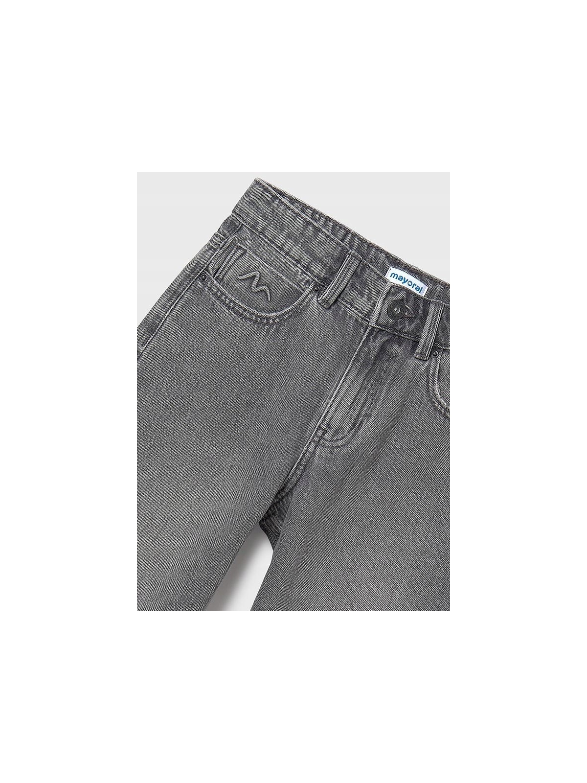 MAYORAL SPODNIE JEANSY SZEROKIE SZARE 7574/75