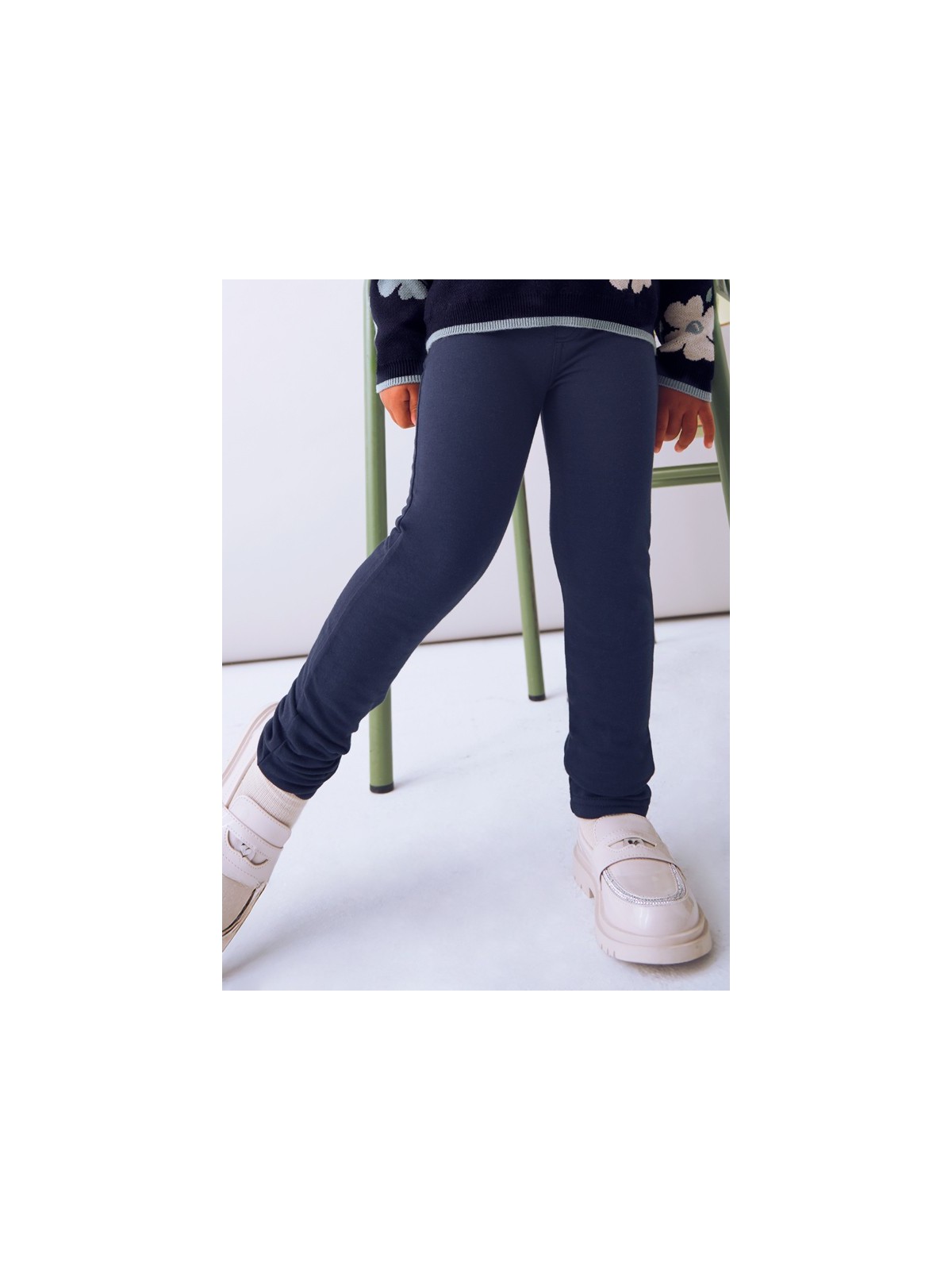 MAYORAL SPODNIE MATERIAŁOWE  DLA DZIEWCZYNKI GRANAT 511/38