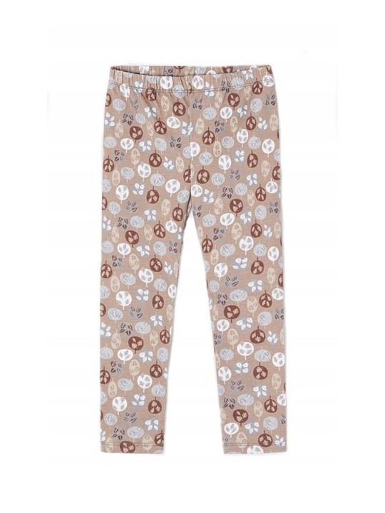 MAYORAL SPODNIE LEGINSY DLA DZIEWCZYNKI BRĄZ BEŻ WZORY 4764/95