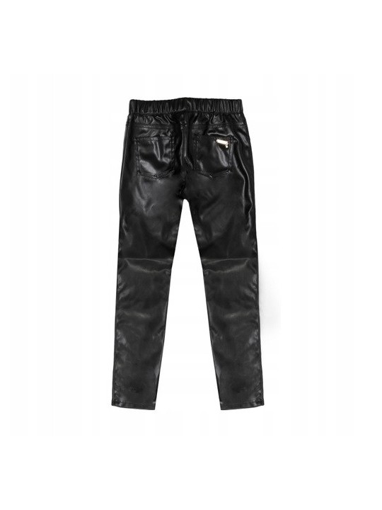 GUESS LEGINSY SKÓRZANE  DLA DZIEWCZYNKI CZARNE J0BB03WDE50
