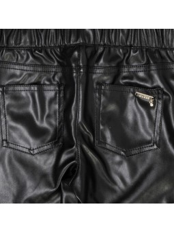 GUESS LEGINSY SKÓRZANE  DLA DZIEWCZYNKI CZARNE J0BB03WDE50