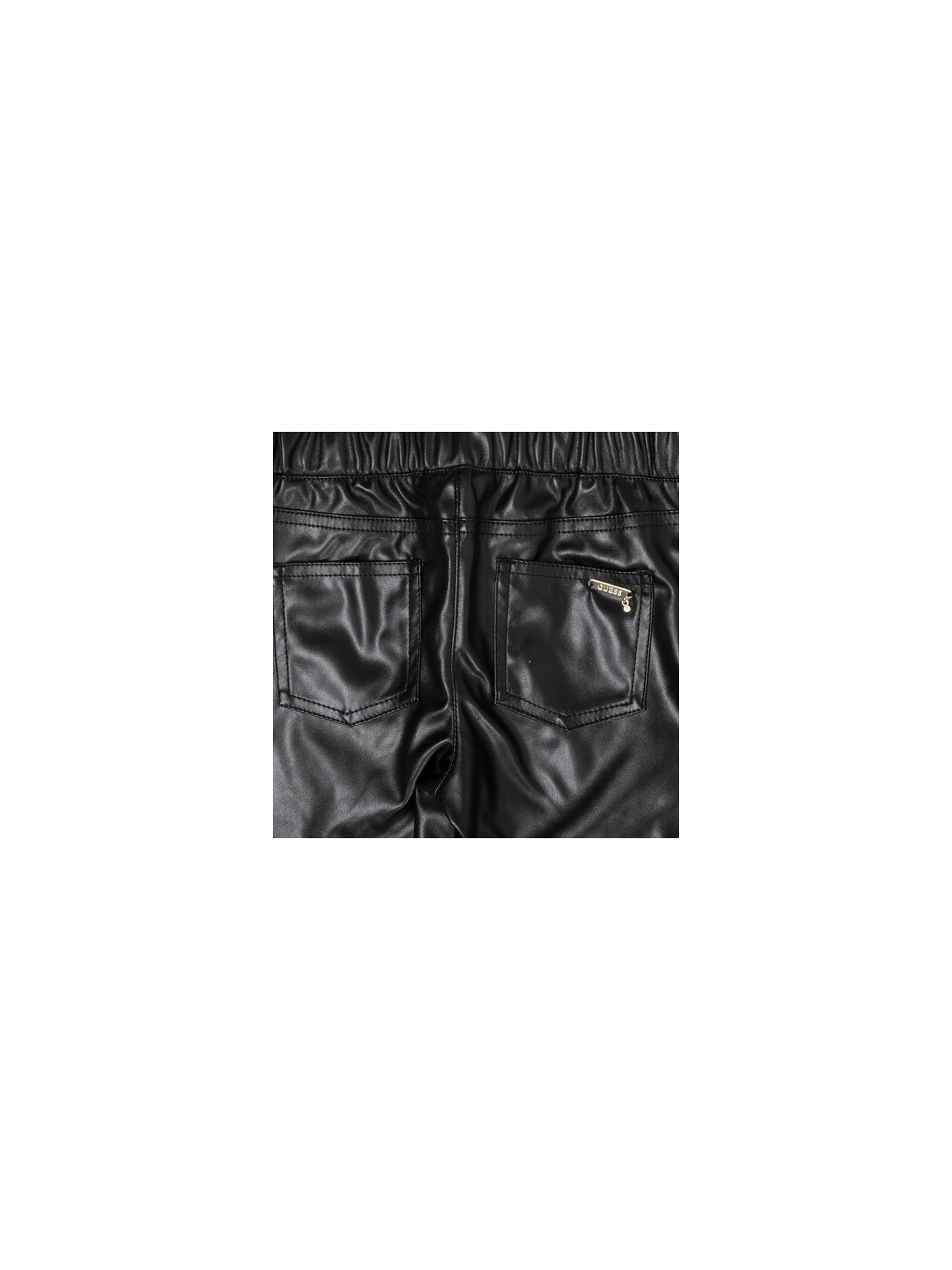 GUESS LEGINSY SKÓRZANE  DLA DZIEWCZYNKI CZARNE J0BB03WDE50