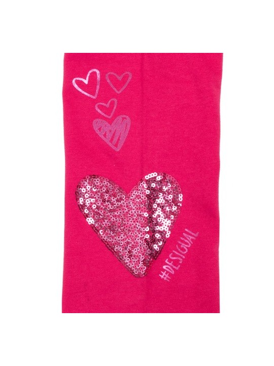 DESIGUAL SPODNIE LEGINSY DLA DZIEWCZYNKI RÓŻ CEKINY 18WGKK09/3022