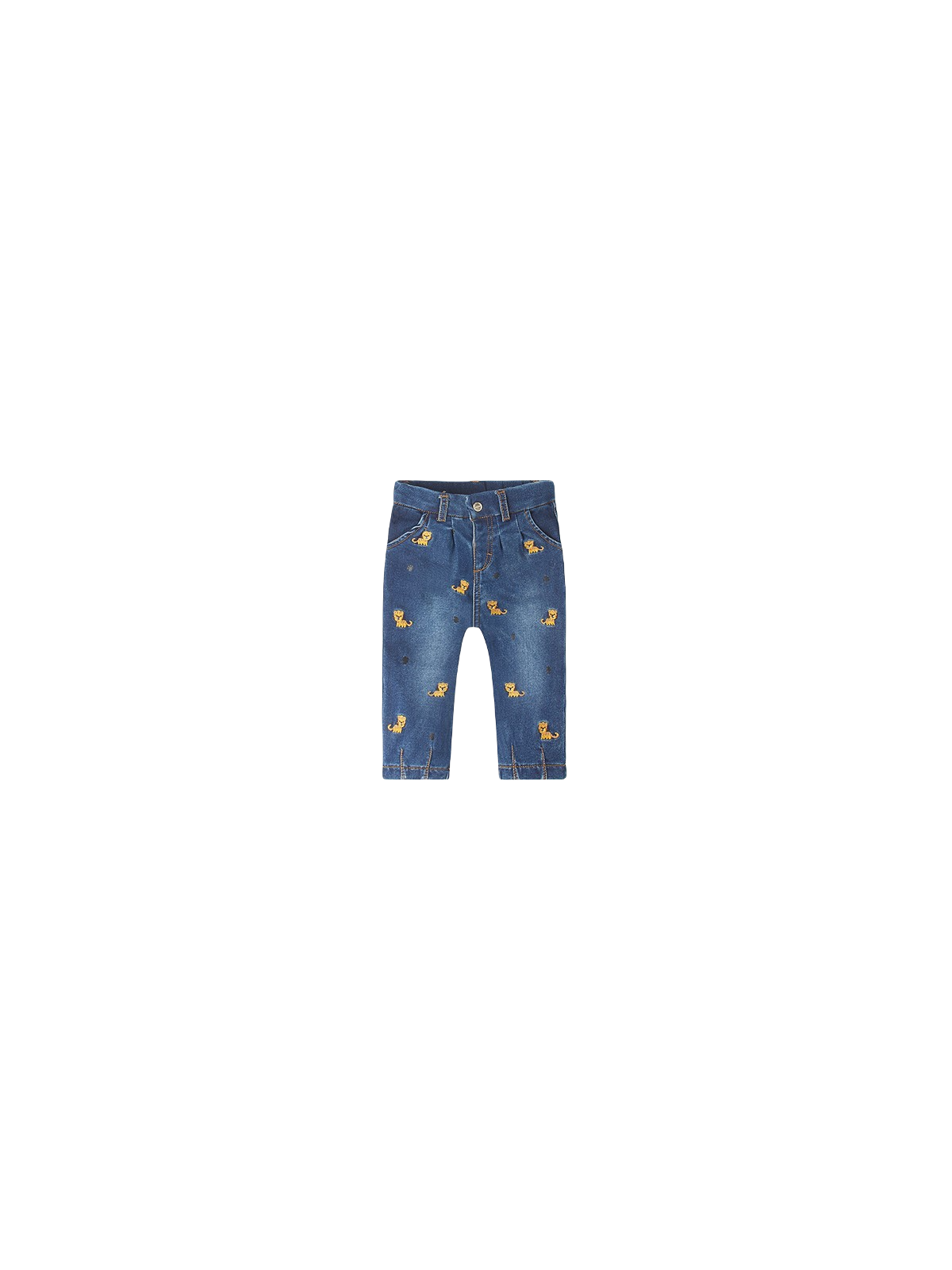 MAYORAL BABY SPODNIE JEANS SLOUCHY DLA DZIEWCZYNKI HAFTY 1517/5