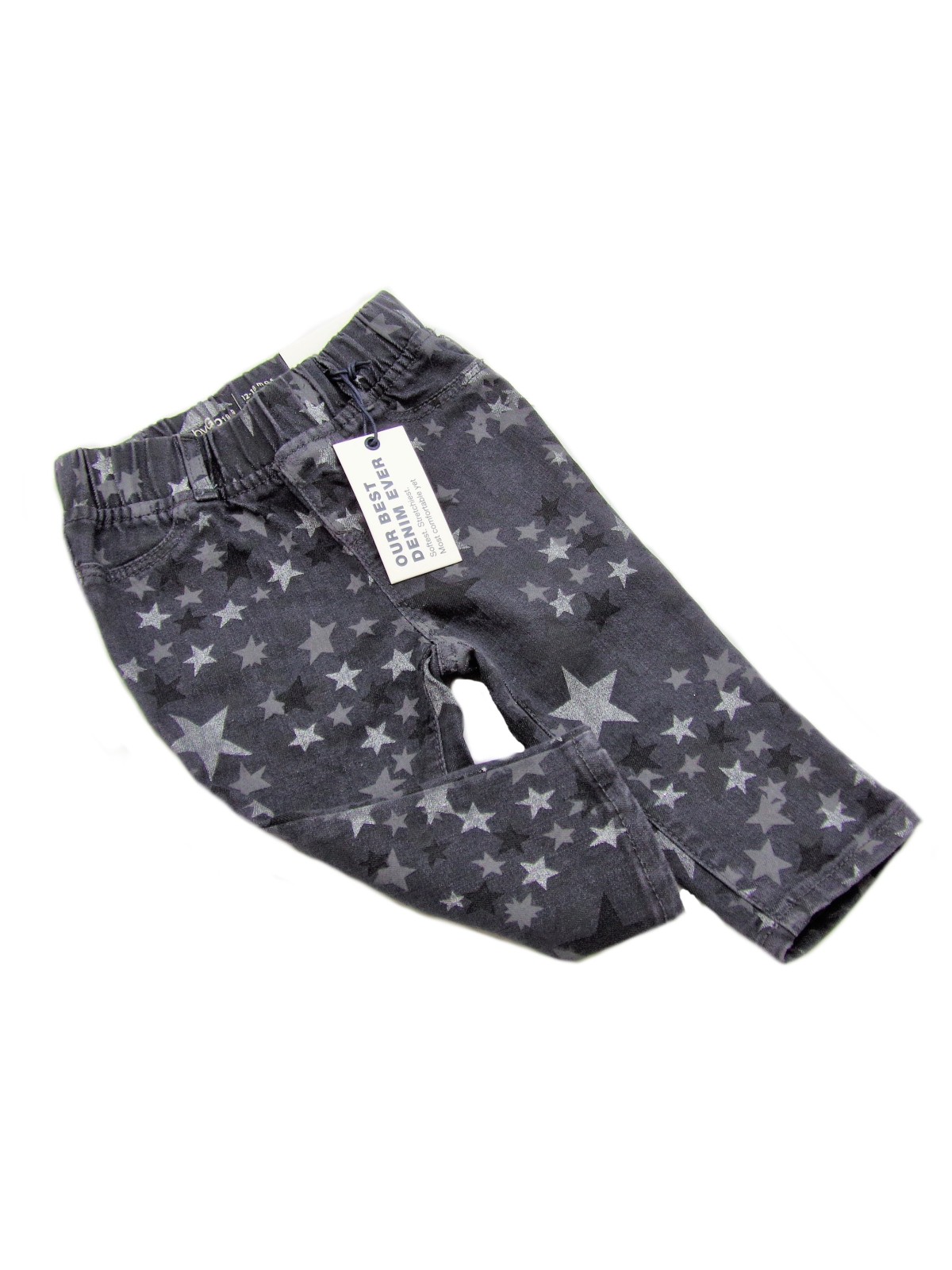 GAP SPODNIE JEANS DLA DZIEWCZYNKI SZARE W GWIAZDKI GAP1969